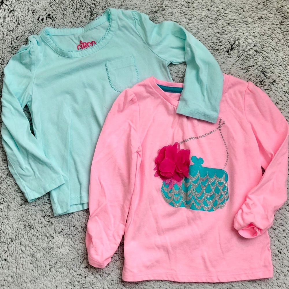 🔔2 shirt bundle Teal and Pink - Picture 1 of 4
